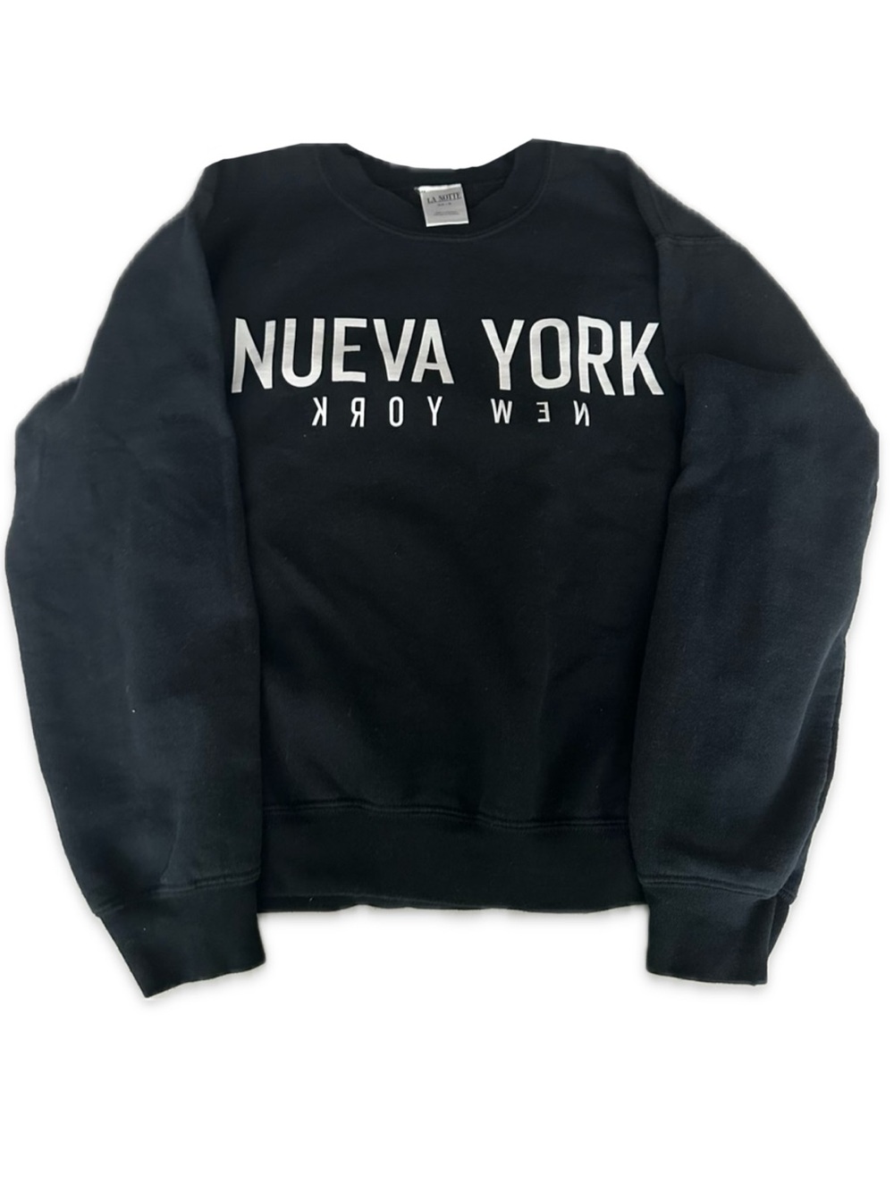 Aritzia La Notte ‘Nueva York’ Black Crewneck - Size XS/S